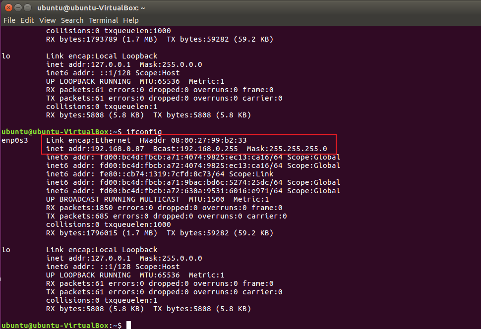 ifconfig usage