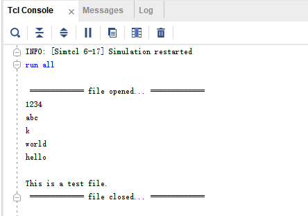 verilog simulation $gets result