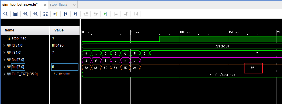 verilog simulation $fseek