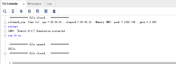 verilog simulation result