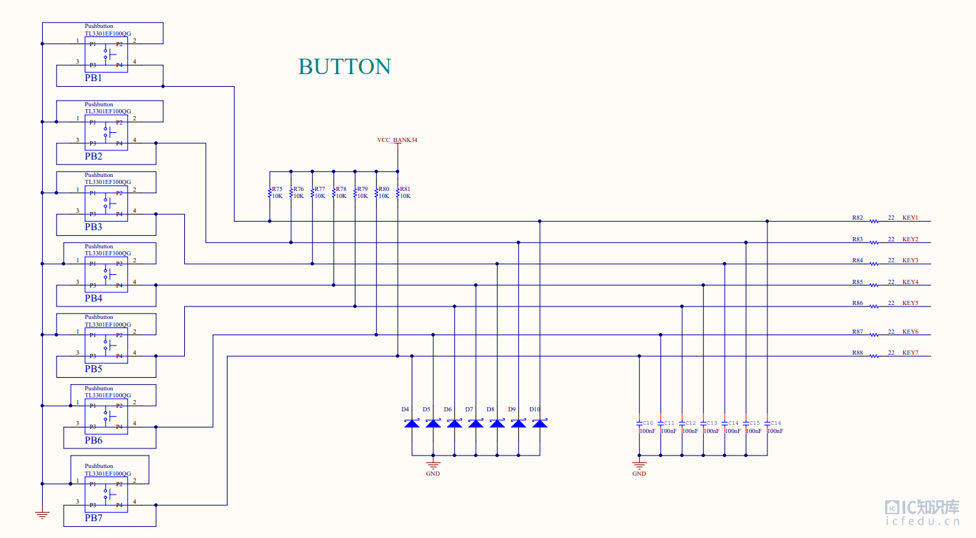 PRX100-D button schematics
