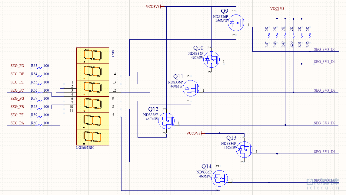 7 segment schematics